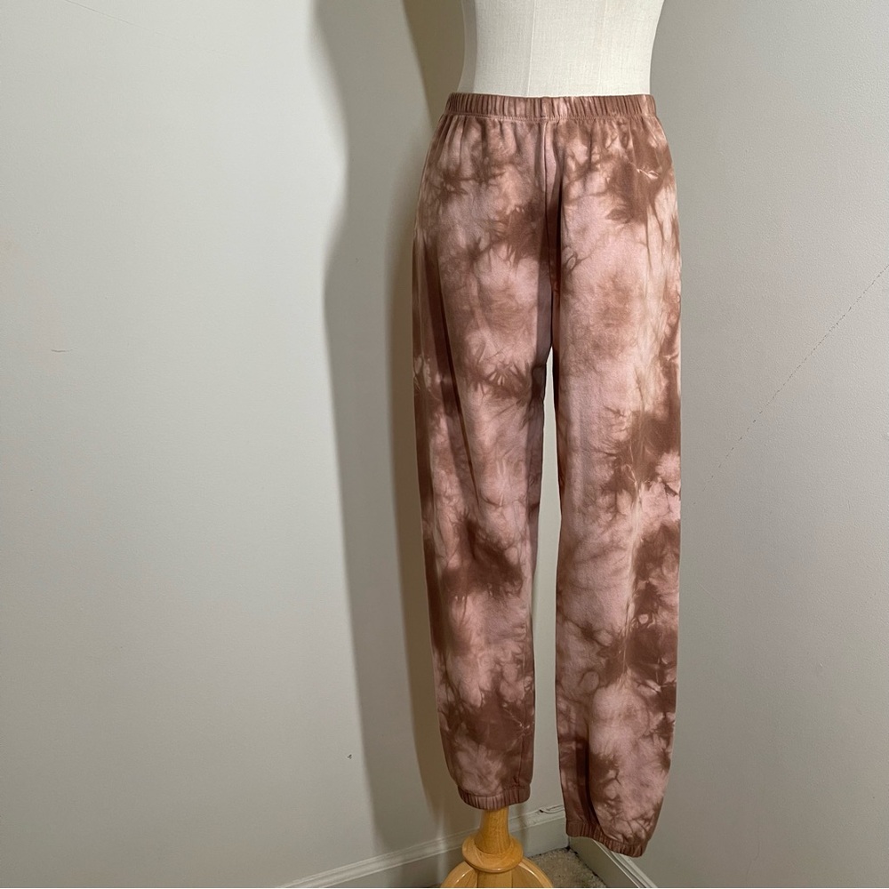 Lacausa Anthropologie Women’s - SZ S -Tie Dye Pink Brown Sweatpants